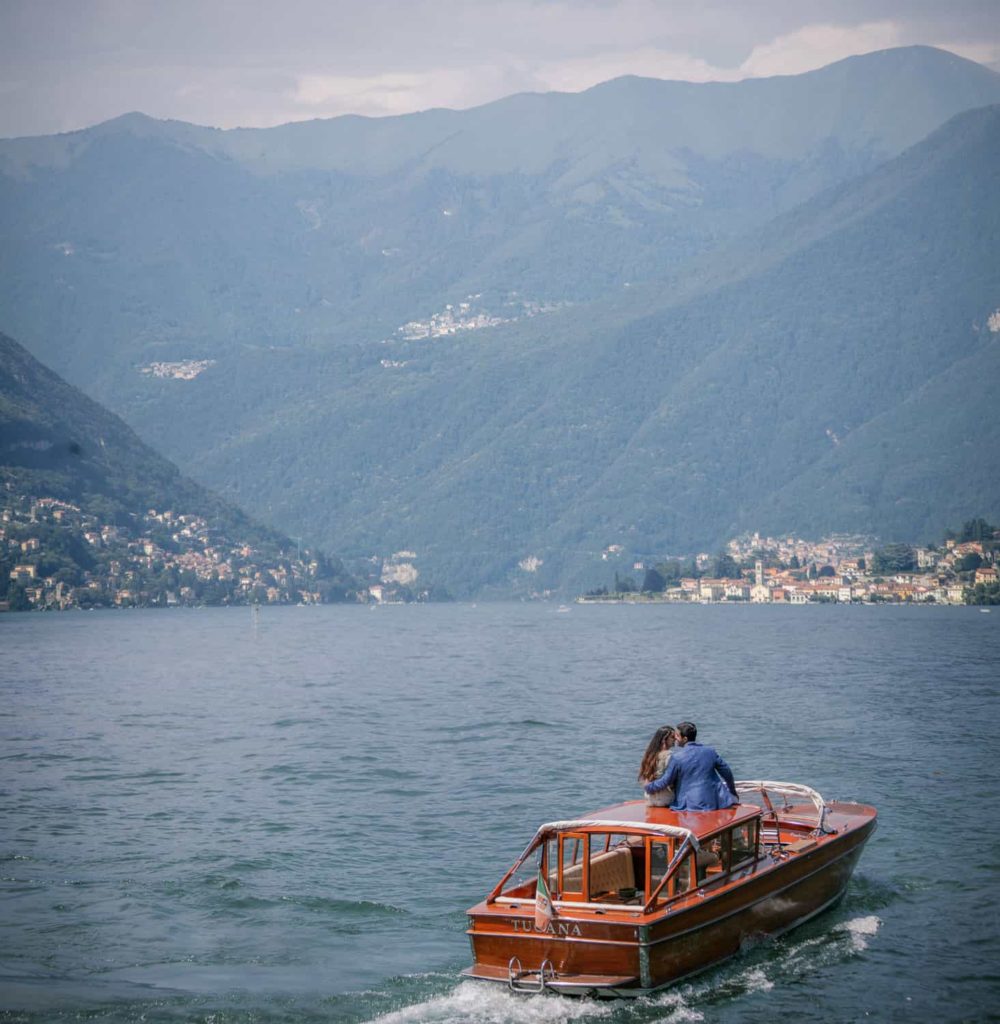 wedding boat lake como italy