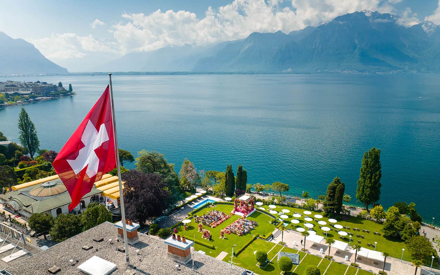 Fairmont Montreux wedding at Lake Geneva in Switzerland